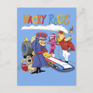 Wacky Races 60s 70s 90s 80s Cartoon Scifi Retro ポストカード