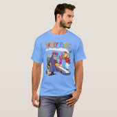 Wacky Races 60s 70s 90s 80s Cartoon Scifi Retro Tシャツ (正面フル)