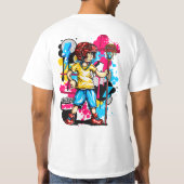 Wackylaxのラクロスのキャラクター Tシャツ (裏面)