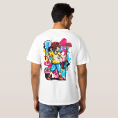 Wackylaxのラクロスのキャラクター Tシャツ (裏面フル)