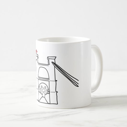 Wacoの吊り橋のマグ コーヒーマグカップ (正面右)