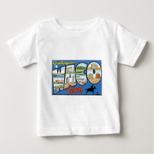 Waco、テキサス州からの挨拶! レトロの郵便はがき ベビーTシャツ