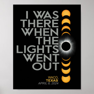 Waco 2024トータル太陽のEclipse Totality ポスター