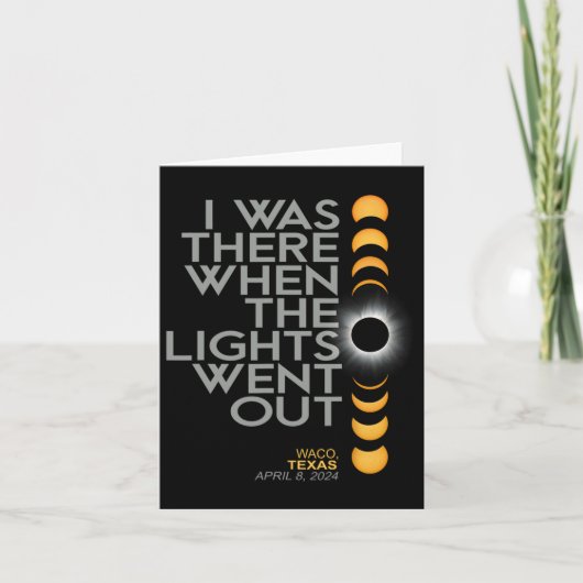 Waco 2024 太陽の Eclipse 2024 040824 Eclipse カード (正面)