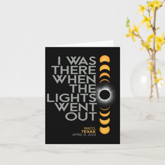 Waco 2024 太陽の Eclipse 2024 040824 Eclipse カード (黄色い花)