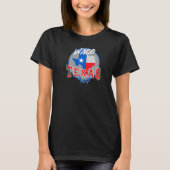 Waco Texas in Red White & Blue Bonnet Flower Tシャツ (正面)