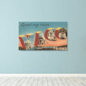 Waco、TexasLarge Letter ScenesWaco、TX キャンバスプリント (インサイチュ (ウッドフロア))
