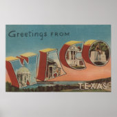 Waco、TexasLarge Letter ScenesWaco、TX ポスター (正面)