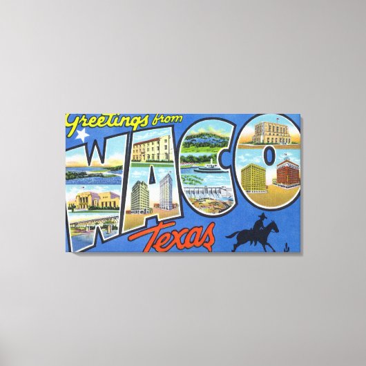 Waco, TexasLarge Letter ScenesWaco, TX 2 キャンバスプリント (正面)