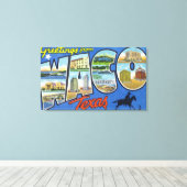 Waco, TexasLarge Letter ScenesWaco, TX 2 キャンバスプリント (インサイチュ (ウッドフロア))