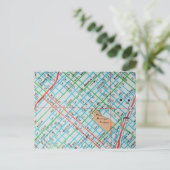 Waco、TXヴィンテージマップ ポストカード (スタンド正面)