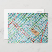 Waco、TXヴィンテージマップ ポストカード (正面/裏面)