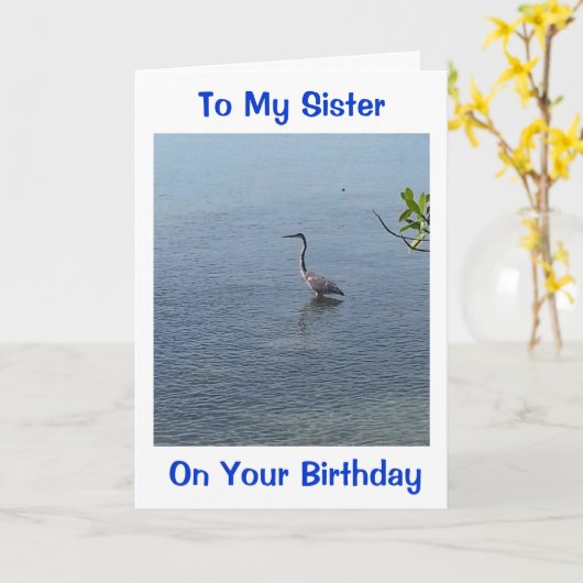 WADDING TO SEND MY SIS THIS BIRTHDAY WISH カード (黄色い花)