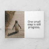 Waddle Forward With Courage Penguin Encouragement カード (内部)