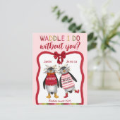 Waddle I Do Without You? Penguin Bestie Christmas  シーズンポストカード (スタンド正面)