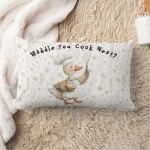 Waddle You Cook Next? Kitchen Throw Pillow