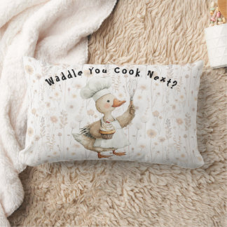 Waddle You Cook Next? Kitchen Throw Pillow ランバークッション