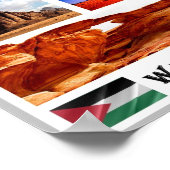 Wadi Rum – 月の谷 – ヨルダン – モザイク – ポスター (角)