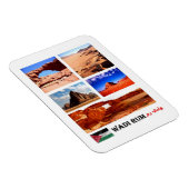 Wadi Rum – 月の谷 – ヨルダン – モザイク –  マグネット (右側)