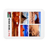 Wadi Rum – 月の谷 – ヨルダン – モザイク –  マグネット (横)