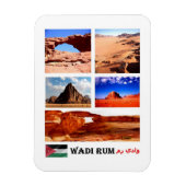 Wadi Rum – 月の谷 – ヨルダン – モザイク –  マグネット (縦)