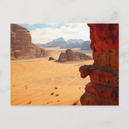 Wadi Rum In Petra Cityハガキのジョーダンからの眺め ポストカード (正面)
