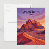 Wadi Rum Jordan ポストカード (正面/裏面)