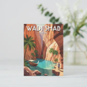 Wadi Shab Oman Travel ポストカード (スタンド正面)