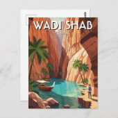 Wadi Shab Oman Travel ポストカード (正面/裏面)