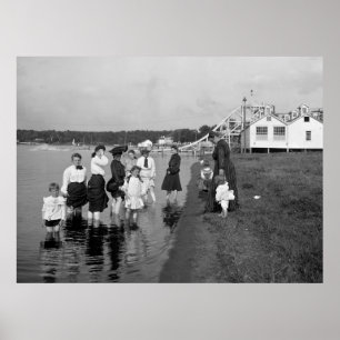 Wading at White Bear Lake, 1905 ポスター