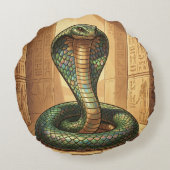 Wadjet – Ägyptische Schlangengöttin ラウンドクッション (裏面)
