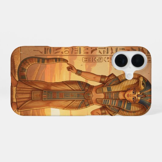 Wadjet – Ägyptische Schlangengöttin´3 iPhone 16ケース (裏面横)