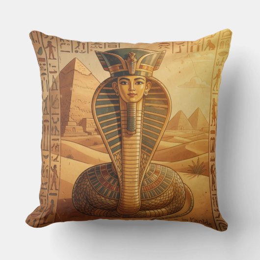Wadjet – Ägyptische Schlangengöttin´4 クッション (正面)