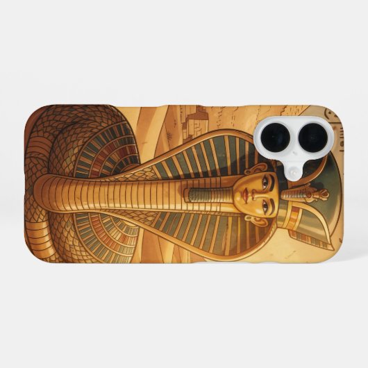 Wadjet – Ägyptische Schlangengöttin´4 iPhone 16ケース (裏面横)