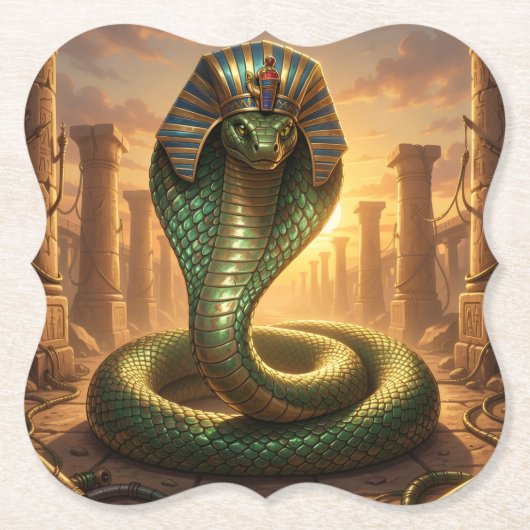 Wadjet – Ägyptische Schlangengöttin´6 ペーパーコースター (正面)