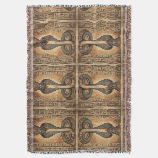 Wadjet – Ägyptische Schlangengöttin´7 スローブランケット (正面縦)