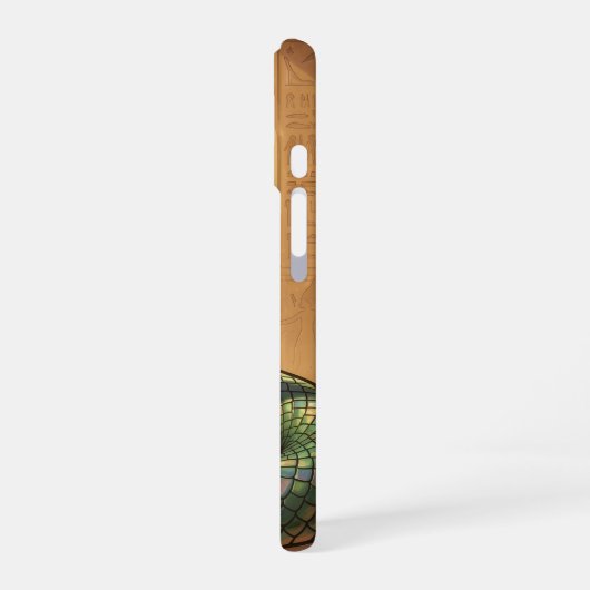 Wadjet – Ägyptische Schlangengöttin iPhone 16ケース (左側面)