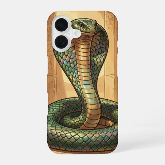 Wadjet – Ägyptische Schlangengöttin iPhone 16ケース (裏面)