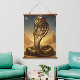 Wadjet – Egyptian Cobra Goddess 吊り下げ型タペストリー