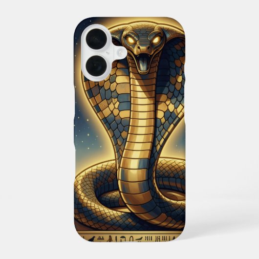 Wadjet – Egyptian Cobra Goddess´3 iPhone 16ケース (裏面)