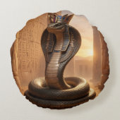 Wadjet – Egyptian Cobra Goddess´5 ラウンドクッション (裏面)