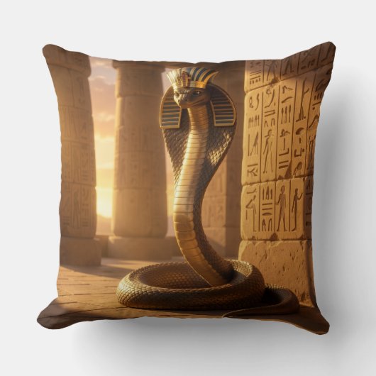 Wadjet – Egyptian Cobra Goddess´6 クッション (正面)