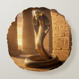 Wadjet – Egyptian Cobra Goddess´6 ラウンドクッション