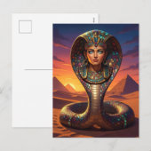 Wadjet – Egyptian Cobra Goddess´7 シーズンポストカード (正面/裏面)