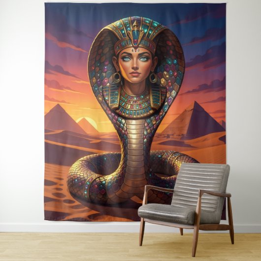 Wadjet – Egyptian Cobra Goddess´7 タペストリー (インサイチュ)