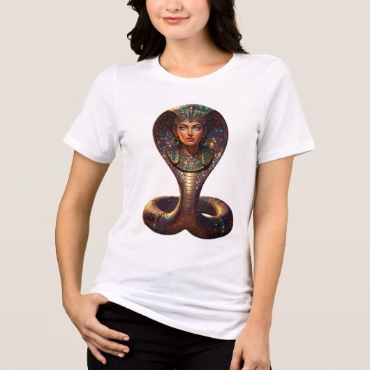 Wadjet – Egyptian Cobra Goddess´7 トライブレンドＴシャツ (正面)