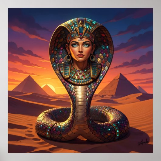 Wadjet – Egyptian Cobra Goddess´7 ポスター (正面)