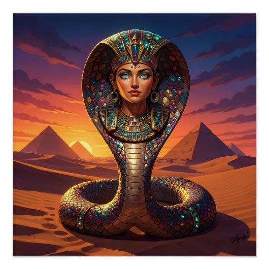 Wadjet – Egyptian Cobra Goddess´7 ポスター (正面)