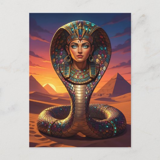 Wadjet – Egyptian Cobra Goddess´7 ポストカード (正面)