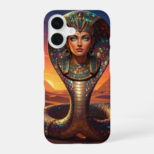 Wadjet – Egyptian Cobra Goddess´7 iPhone 16ケース (裏面)